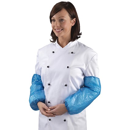 Shield Polythene Oversleeves Latex Free Blue Pack of 100