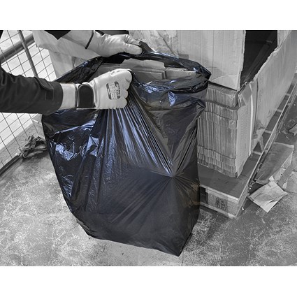 Medium Duty Refuse Sacks, 90L, Black, Pack of 200