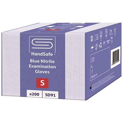 SafeDon Small Nitrile Gloves Blue (Pack of 200)