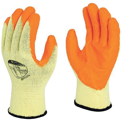Shield GH300 S Grip Crinkle Latex Palm Coated Gloves, Size 9/Large, Pack of 12