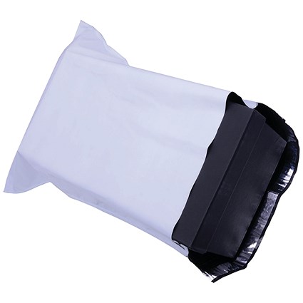 GoSecure Strong Polythene Mailing Bags, 335x430mm, Opaque, Pack of 100 ...