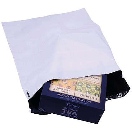 GoSecure Strong Polythene Mailing Bags, 400x430mm, Opaque, Pack of 100