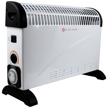 CED 2kW Timer Control Convector Heater, White