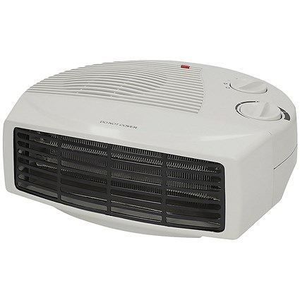 Flat Fan Heater 2kw White