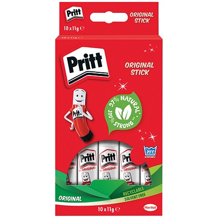 Pritt Stick Glue, Standard, 11g, Pack of 10