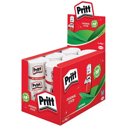 Pritt Stick Glue, Jumbo, 95g, Pack of 6