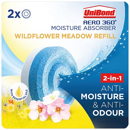 UniBond Aero 360 Wildflower Meadow Refill, Pack of 2