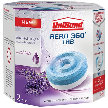 UniBond Aero 360 Lavender Refill Tabs (Pack of 2)