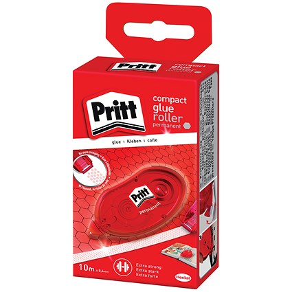 Pritt Compact Glue Roller, 8.4mm x 10m, Pack of 10 Pritt Compact Glue Roller, 8.4mm x 10m, Pack of 10