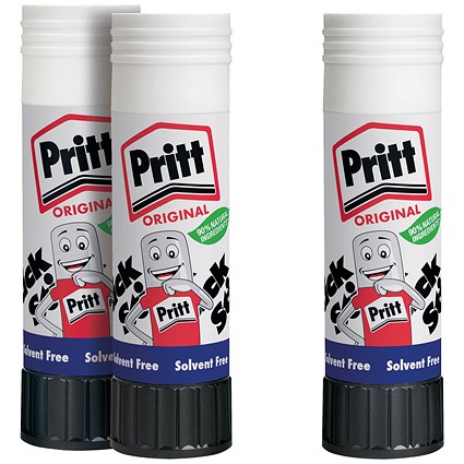 Pritt Stick Glue, Large, 43g, Pack of 5 - 3 for 2