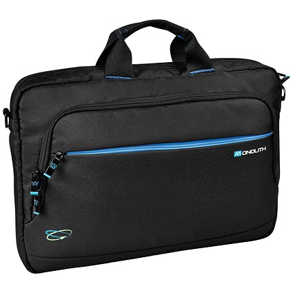 Monolith Blue Line Laptop Carry Case, For up to 15.6 Inch Laptops, Black