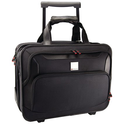 Monolith Deluxe Nylon Wheeled Laptop Case, For up to 15.6 Inch Laptops, Black Monolith Deluxe Nylon Wheeled Laptop Case, For up to 15.6 Inch Laptops, Black