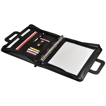 Monolith Drop Handle Executive Case, 360x280mm, Leather-Look, Black