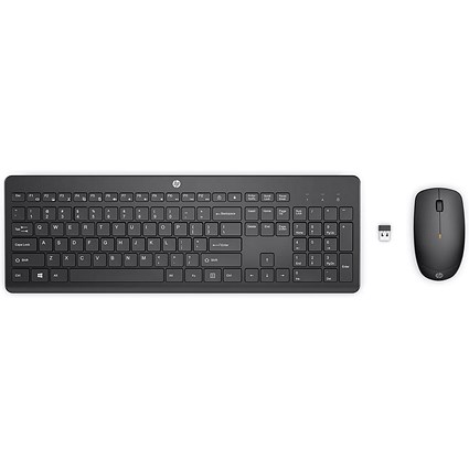 HP 235 Wireless Mouse and Keyboard Set, Black
