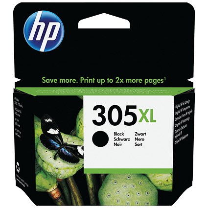 HP 305XL Black Ink Cartridge High Yield 3YM62AE HP 305XL Black Ink Cartridge High Yield 3YM62AE