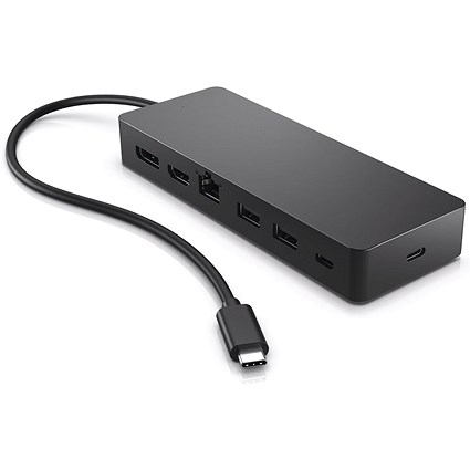 HP Universal USB-C Multiport Hub, 7 Ports, Black