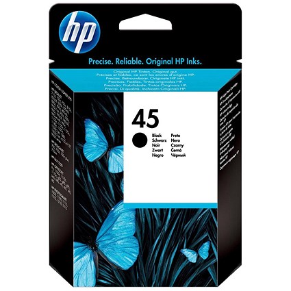 HP 45 Black Ink Cartridge HP 45 Black Ink Cartridge