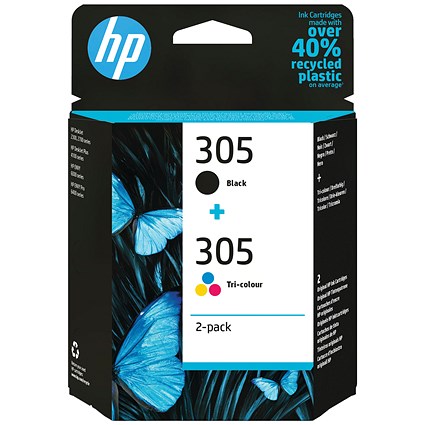HP 305 Original Ink Cartridge Black/Tri-color 2-pack 6ZD17AE