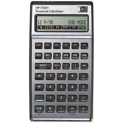 HP 17BII 2 Line Financial Calculator Silver HP-17BII