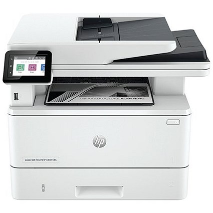 HP LaserJet Pro 4102fdn A4 Wired Multifunctional Mono Laser Printer, White