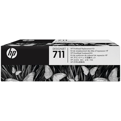 HP 711 Printhead Replacement Kit - Black, Cyan, Magenta & Yellow C1Q10A HP 711 Printhead Replacement Kit - Black, Cyan, Magenta & Yellow C1Q10A