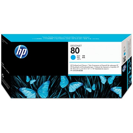 HP 80 Cyan Printhead and Cleaner C4821A