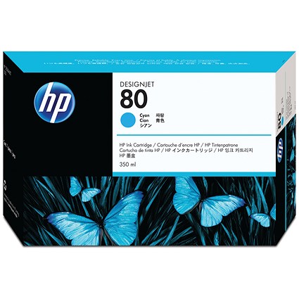 HP 80 High Yield Cyan Inkjet Print Cartridge C4846A
