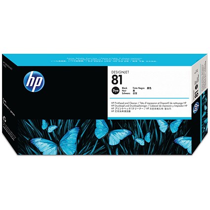 HP 81 DesignJet Dye Print Head and Cleaner Black C4950A