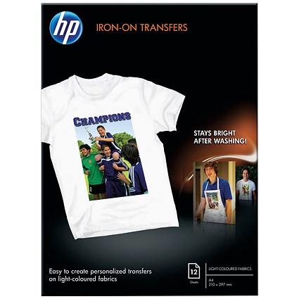 HP Iron-On A4 Transfer 170gsm (Pack of 12)