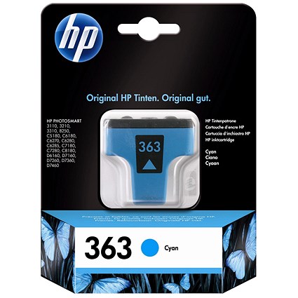 HP 363 Cyan Ink Cartridge C8771EE