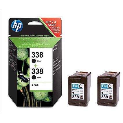 HP 338 Black Ink Cartridges (Twin Pack) CB331EE