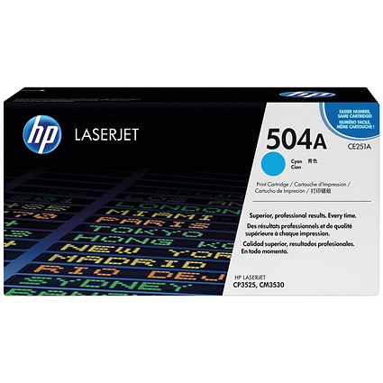 HP 504A Cyan Laser Toner Cartridge