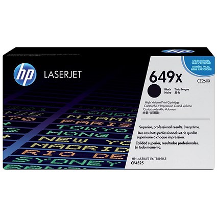 HP 649X Black High Yield Laser Toner Cartridge