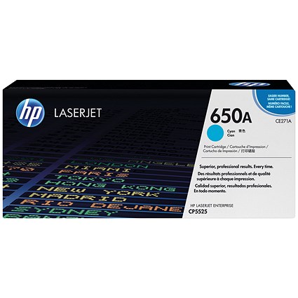 HP 650A Cyan Laser Toner Cartridge