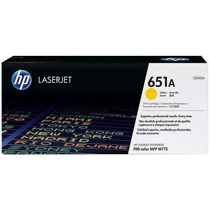 HP 651A Yellow Laser Toner Cartridge