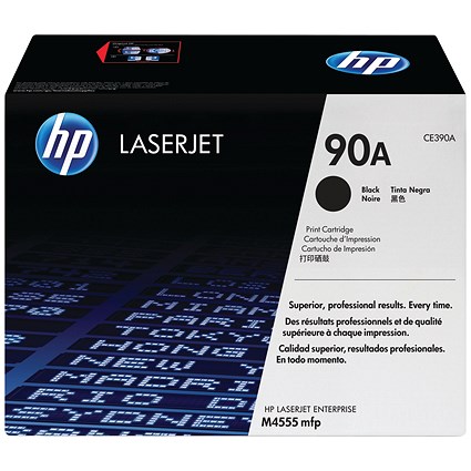 HP 90A Black Laser Toner Cartridge CE390A HP 90A Black Laser Toner Cartridge CE390A