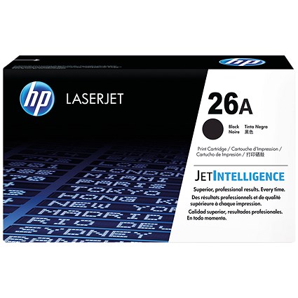 HP 26A Black Laser Toner Cartridge CF226A