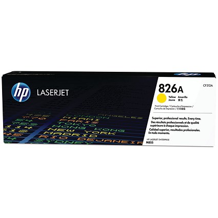 HP 826A Original LaserJet Toner Cartridge Yellow CF312A