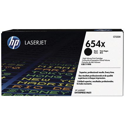 HP 654X Original LaserJet Toner Cartridge High Yield Black CF330X