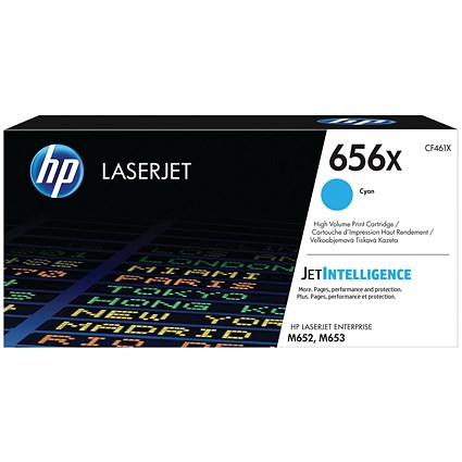 HP 656X High Yield Cyan Original LaserJet Toner Cartridge CF461X