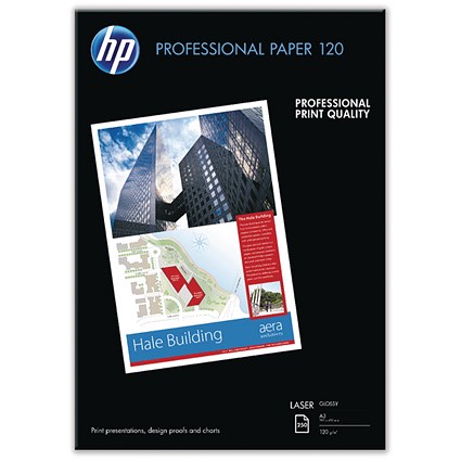 HP White A3 Professional Glossy Laser Paper (Pack of 250) CG969A