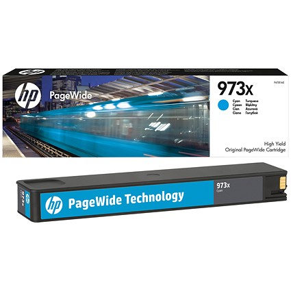 HP 973X Cyan PageWide High Yield Ink Cartridge F6T81AE