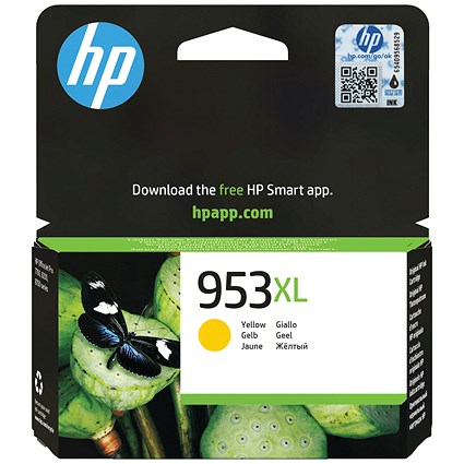 HP 953XL Yellow High Yield Ink Cartridge F6U18AE