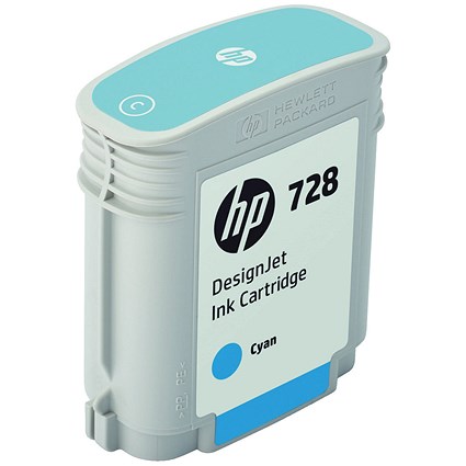 HP 728 Cyan Ink Cartridge F9J63A