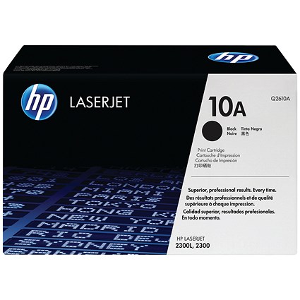 HP 10A Black Laser Toner Cartridge Q2610A