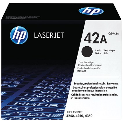 HP 42A Black Laser Toner Cartridge Q5942A