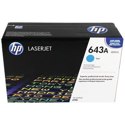 HP 643A Cyan Laser Toner Cartridge