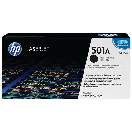HP 501A Black Laser Toner Cartridge