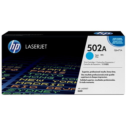 HP 502A Cyan Laser Toner Cartridge