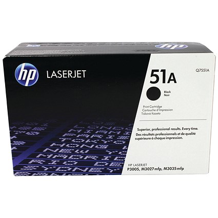 HP 51A Black Laser Toner Cartridge Q7551A
